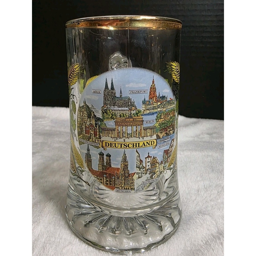 Deutschland Grossmunster Glass Beer Mug Stein